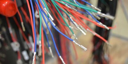 Processed wires ready to be routed in assembly