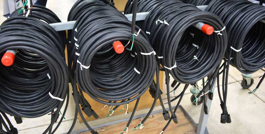 Cable Assemblies on rack