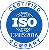 Certified ISO 13485:2016 Company